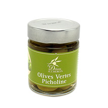 Olives vertes Picholine origine France bocal 70g