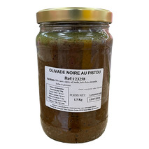 Fresh black olive olivade with pesto jar 1.5kg