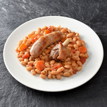 Cassoulet cooked in duck fat tray 1.8kg