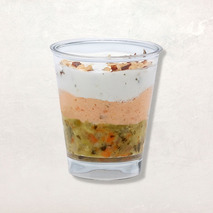 Verrine trout cream cheese and vegetables 4x40g