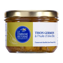 Thon blanc germon à huile d'olive BIO bocal 180g