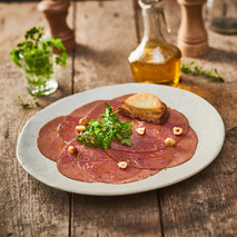 ❆ Carpaccio french smocked beef 20 plates of 70g 1.4kg