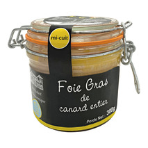 Semi-cooked whole foie gras jar 300g
