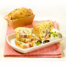 Soft savoury loaf with olives and bacon 8x100g