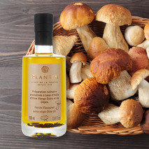 Culinary preparation with extra virgin olive oil flavoured with porcini mushrooms 10cl