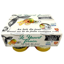 Farmhouse yoghurt stirred on a bed of exotic fruits 4x125g