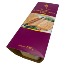 Bloc de foie gras de canard mi-cuit 30% morceaux transformé en France trapèze 1kg
