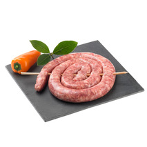 Natural Toulouse sausage large minced LPF curled tub x2 2kg