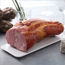 Cooked smoked collar (pork loin) boneless top vacuum packed ±2kg