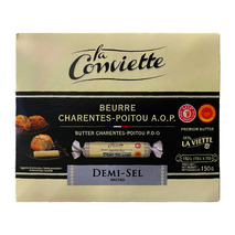 Beurre demi-sel AOP Charentes-Poitou papillote La Conviette recharges 10x15g 150g