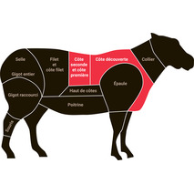 Carré d'agneau découvert s/ vide ±1,2kg ⚖