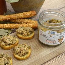 Rillettes de poulet épicé bocal 100g