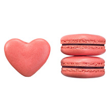 ❆ Blackcurrant raspberry heart shape macaroons x40 660g