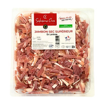 Dry ham strips french pork without nitrite salt 500g