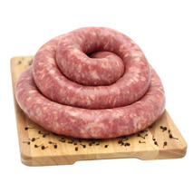 Curled superior Toulouse large sausage knife chopped LPF natural gut atm.packed ±1.6kg