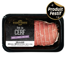 Rôti de cerf farci aux figues et foie gras de canard ±950g