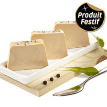 Foie gras de canard entier mi-cuit IGP Sud-Ouest Le Marbré barquette 1kg