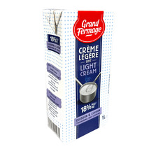 UHT light cream 18% cooking and thickening 1L