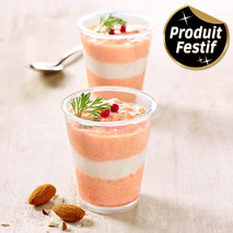Verrine with 2 salmon and fresh cucumber 12x40g