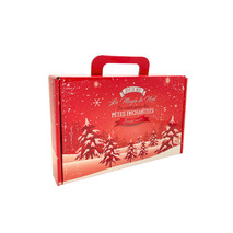 Coffret cadeau rouge Fêtes enchantées 28x19x9cm