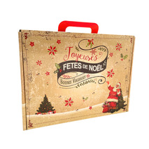 Coffret cadeau Noël Joyeuses Fêtes 34,5x26x11,5cm