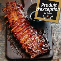 Travers de porc cuit français EBE filière lin ±800g