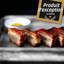 Poitrine de porc français EBE filière lin cuite 1/2 ±2kg
