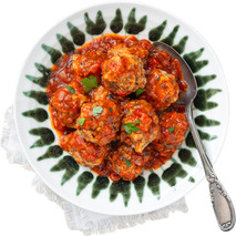 Polpette all arrabbiata (turkey veal meatballs in tomato sauce) pouch 1.6kg