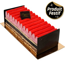 ❆ Bûche croustillante myrtille fruits rouges 6-8 parts 460g