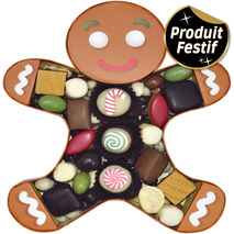 Gingerbread Choco | Festive chocolate and dried fruit assortment man-shaped box 270g
