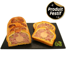 Pâté en croûte 1/2 charcutier et son médaillon de Noël viande française ±2,45kg