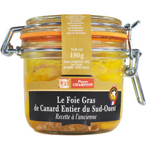 French preserved whole duck foie gras  jar 180g