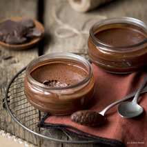 Dark chocolate mousse glass jar 90g