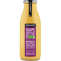 Organic fresh soup coral lentil curry bottle 50cl