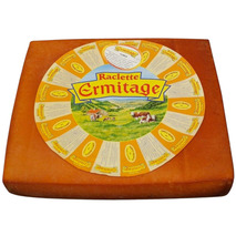 Whole smoked pasteurized square Raclette cheese 7.5 kg