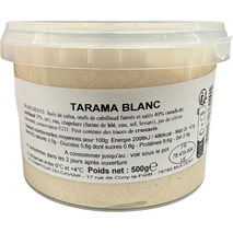 Raw white cod tarama 40% pot 500g