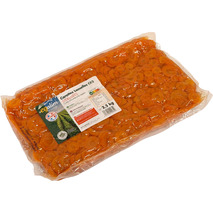 Steamed sliced carrots french origin vacuum packed 2.5kg