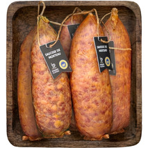 Uncooked Morteau sausage PGI french pork in natural gut atm.packed 5x±350g
