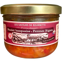 Basque-style chicken with penne rigate pasta jar 320g