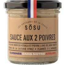 Artisanal two-pepper sauce with Étrez cream verrine 130g