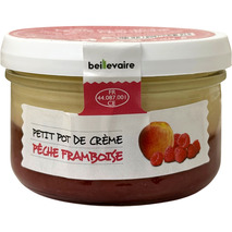 Small pot of peach and raspberry cream 100g