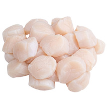 ❆ Raw Pecten maximus scallops on coral, 15/25 bag 800g