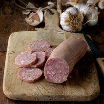 Straight garlic salami natural casing French free-range pork ±800g