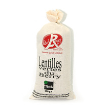 Berry green lentils Label Rouge in jute bag 500g
