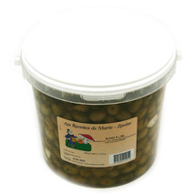Olive verte cassée à l'ail seau 2,5kg