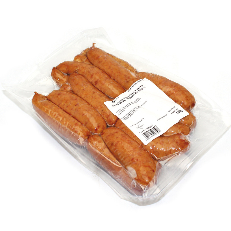 Cooked smoked superior sausage vacuum packed 20x±60g
