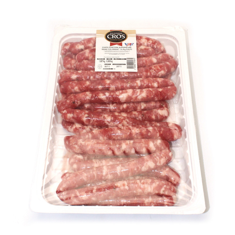 Premium chipolatas sausage LPF natural gut atm.packed ±1.6kg