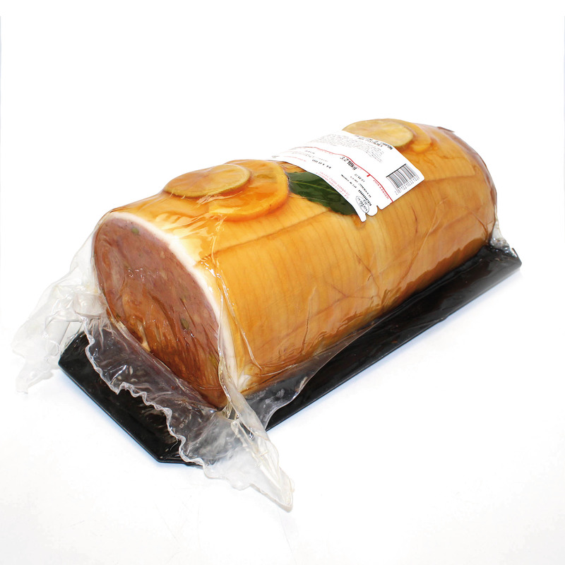 Ballotine de chapon aux pistaches 2% plateau noir ±3,3kg