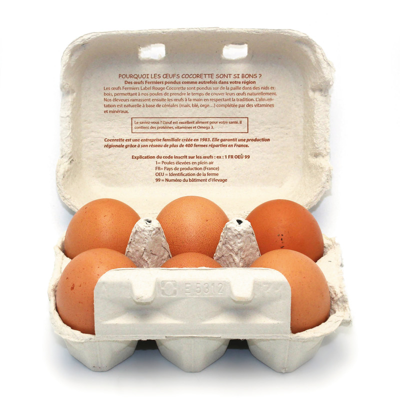 Label Rouge free range large eggs x6