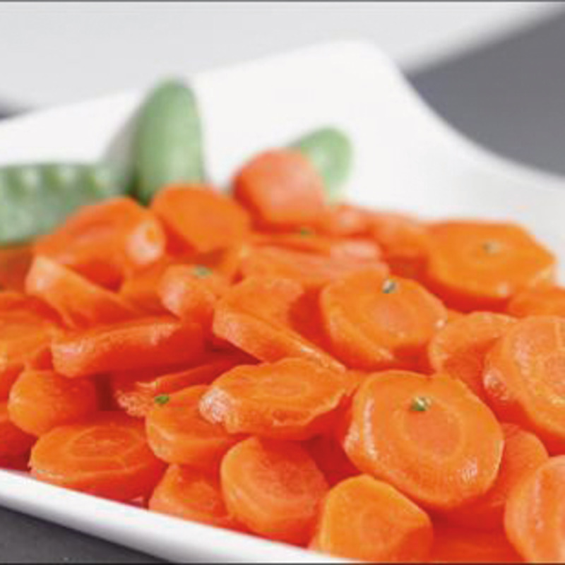 Steamed sliced carrots french origin vacuum packed 2.5kg